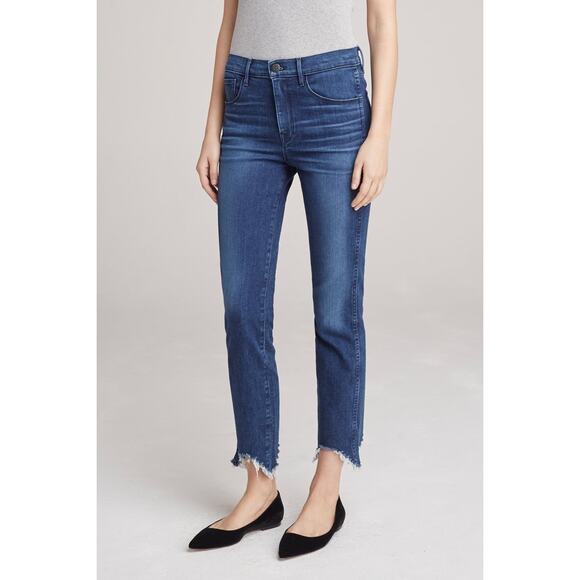 3x1 Eleta 1507 Authentic Straight Leg Raw Hem High Waist Jeans 29 - Picture 1 of 15
